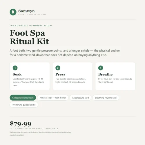 Somwyn Foot Spa Ritual Kit - the 10-minute Soak, Press, Breathe ritual